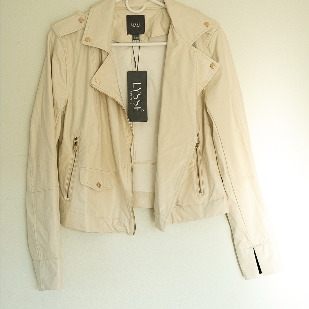 Lysse Women's Beige Leather Jacket